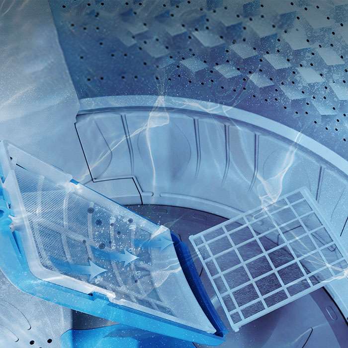 Top load washing machine Easy-To-Clean Metal Lint Filter
