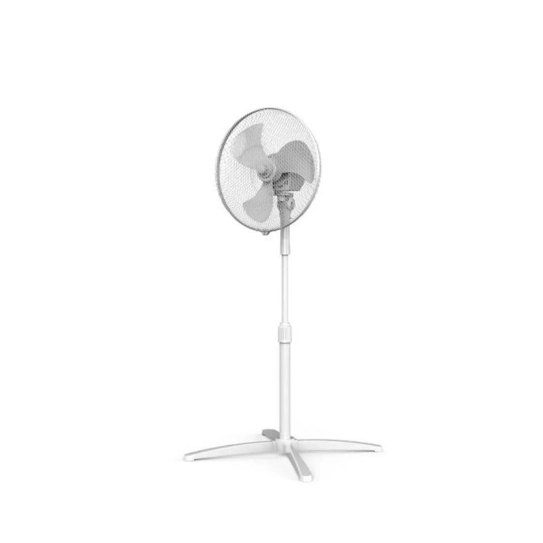 Ventilateur De Table Midea 40 Cm - 3 Vitesses, Oscillation 80°, Silencieux, 40 W, Blanc, Facile à Transporter